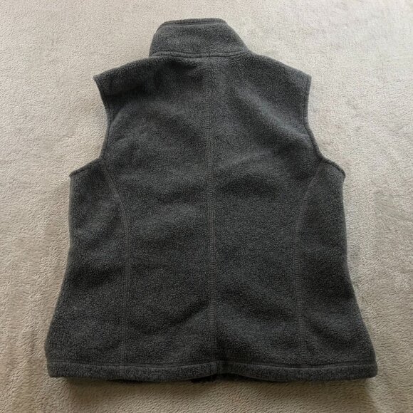 Eddie Bauer Women Vest Jacket Medium Full Zip Polartec Stand Up Collar Cozy Gray - Picture 14 of 14